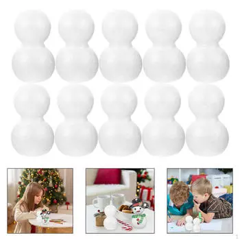 10 шт. пенопластовые снеговики рождественские поделки украшения домашний декор модели шары для рукоделия для 9cm