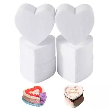 10 шт. пенопластовых сердечек 4 дюйма в форме сердца белая модель ремесло сердце модель торта моделирование украшение для украшения торта свадьба день святого валентина 10pcs