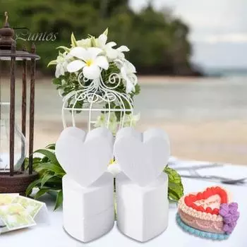 10 шт. пенопластовых сердечек 4 дюйма в форме сердца белая модель ремесло сердце модель торта моделирование украшение для украшения торта свадьба день святого валентина 10pcs