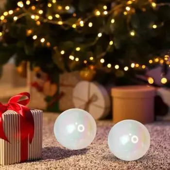 10 шт. переливающихся рождественских шаров, небьющиеся шары, подвесные украшения, многоразовые елочные украшения для поделок, дня рождения, свадьбы, декора S