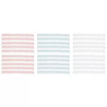 10 шт. переплетных корешка 30 отверстий диаметром 12 мм, режущиеся пластиковые проволочные переплетные корешки для школы Light Blue