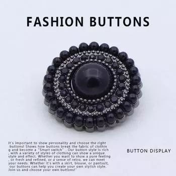 10 шт. перламутровые пуговицы премиум кашемировое пальто высокого класса изысканная шерстяная одежда высокого класса черные металлические пуговицы Black Pearl * 16MM