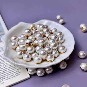 10 шт. перламутровых пуговиц с красивым блеском 10 мм, маленькие декоративные пуговицы на ножке, женские блузки, юбки, швейные принадлежности 10mm