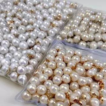 10 шт. перламутровых пуговиц с красивым блеском 10 мм, маленькие декоративные пуговицы на ножке, женские блузки, юбки, швейные принадлежности 10mm