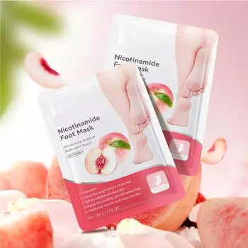 10 шт. Персиковая маска для ног для большого размера, отшелушивающая маска для ног для сухих и потрескавшихся ног, отшелушивающая маска для ног для мягких ног 1 мл One Size