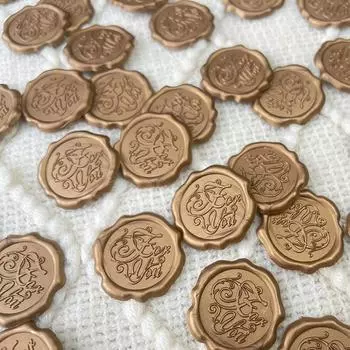 10 шт. персонализированные наклейки для приглашения на свадьбу изысканные наклейки для конвертов подарочная упаковка bronze-style B