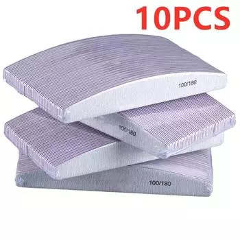 10 шт. Пилочка для ногтей 100/180 шлифовальный буферный блок для педикюра, маникюра, полировки, инструменты для красоты, профессиональные пилки для ногтей 10Pcs