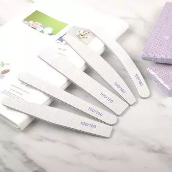 10 шт пилочка для ногтей EVA пилочка для ногтей материал двусторонняя зернистость 100/180 пилка для ногтей акриловые гелевые ногти моющийся маникюрный инструмент A