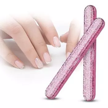 10-шт. пилочка для полировки ногтей, цветные блестки, нано-стеклянные пилочки для ногтей, простая эксплуатация, профессиональный маникюрный полировальный круг золотистый
