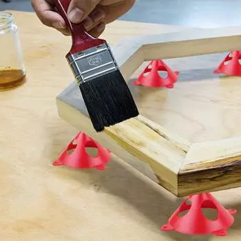 10 шт. пирамидальные стойки для маляров, треугольные стойки для малярных работ, грузоподъемность 220 фунтов, компактная конструкция, переносные стойки для малярных работ, аксессуары красный