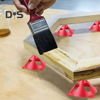 10 шт. пирамидальные стойки для маляров, треугольные стойки для малярных работ, грузоподъемность 220 фунтов, компактная конструкция, переносные стойки для малярных работ, аксессуары оранжевый