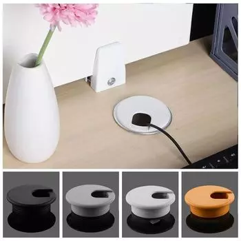 10 шт. пластиковая крышка для отверстия для кабеля, круглый держатель для хранения проводов, крышки для отверстий для проводов, люверсы для офиса 35mm белый