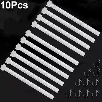 10 шт. Пластиковая подвесная лента, креативный мерчендайзинг, клипса, лента для хранения, витрина, вешалка для полки супермаркета 60,5 см 10pcs