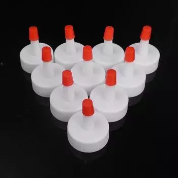 10 шт. Пластиковые бутылки для выдавливания, сменные крышки, красная крышка для бутылки, закрученная крышка