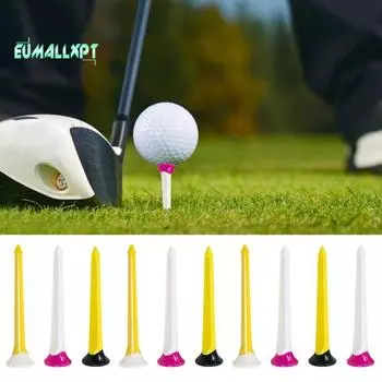 10 шт. пластиковые футболки для гольфа — уменьшают трение и сопротивление, профессиональные футболки для гольфистов, небьющиеся, 8 см, изогнутые сервировочные штифты 10 pcs