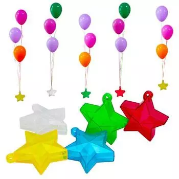 10 шт. Пластиковые грузила для воздушных шаров, разноцветные звездные блоки, грузила для воздушных шаров из алюминиевой фольги, товары для свадебной вечеринки в День святого Валентина 10pcs