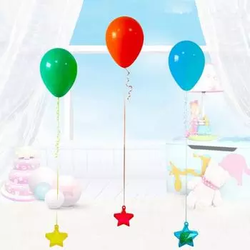 10 шт. Пластиковые грузила для воздушных шаров, разноцветные звездные блоки, грузила для воздушных шаров из алюминиевой фольги, товары для свадебной вечеринки в День святого Валентина 10pcs