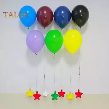 10 шт. Пластиковые грузила для воздушных шаров, разноцветные звездные блоки, грузила для воздушных шаров из алюминиевой фольги, товары для свадебной вечеринки в День святого Валентина 10pcs