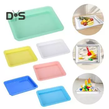 10 шт. Пластиковые художественные тарелки для рисования, складные, нескользящие, широко используемые, легко моющиеся, проекты «сделай сам», цветные сервировочные подносы белый