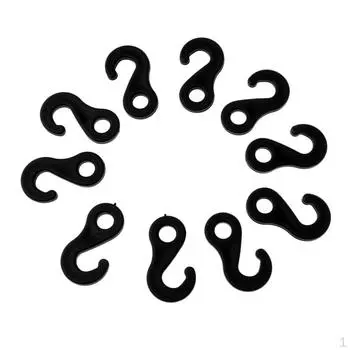 10 шт. пластиковые крючки для ударного шнура с крючками на конце для эластичной веревочной ленты - многоцелевые