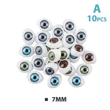 10 шт., пластиковые куклы, безопасные глаза для животных, игрушки, изготовление кукол, аксессуары для рукоделия своими руками 7mm