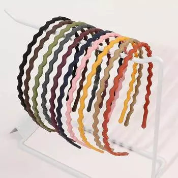 10 шт. Пластиковые ободки для волос в форме волны, Нескользящие, Модные, с зубчиками-гребнями, для женщин, девушек, для тонких, толстых, вьющихся волос. All yards