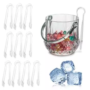 10 шт., пластиковые щипцы для сервировки шведского стола, 10 шт., прозрачные кухонные щипцы, мини-посуда для еды, ледяной салат, печенье для барбекю, 6,3 дюйма, пилообразные дизайнерские щипцы прозрачный