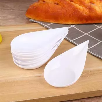 10 шт. пластиковые тарелки для закусок, десертные чашки, миска, тарелка в форме ложки, посуда