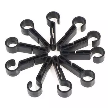 10 шт. пластиковые зажимы для шлема, зажимы для головного света, черный набор, крючок для фары