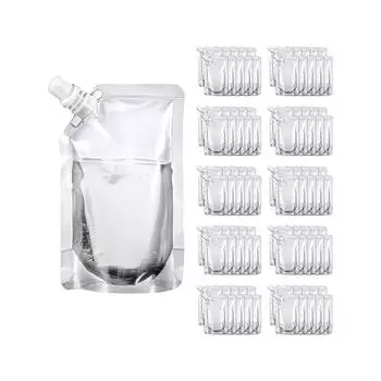 10 шт. пластиковых пакетов для напитков, упаковка с носиком для напитков, жидкости, сока, молока, кофе, кемпинга, хранения на открытом воздухе