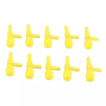 10 шт. Пластиковый аквариумный аквариум с 3-ходовыми клапанами управления воздушным насосом (желтый) жёлтый