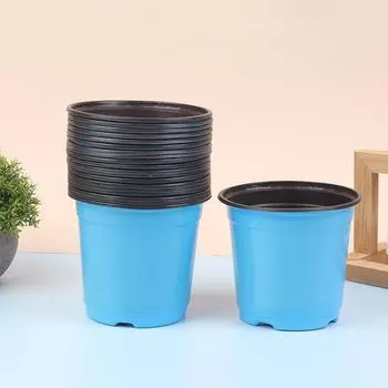 10 шт. пластиковый цветочный горшок для выращивания суккулентных растений, небольшой цветочный горшок, простой посадочный горшок для рассады, утолщенные питомники 9.0*8.0cm