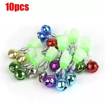 10 шт. Пластиковый рыболовный колокольчик с зажимом для удочки с сигнализацией с двумя сигналами тревоги