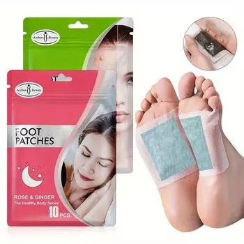 10 шт пластырей для ног с розой и имбирем, растительные экстракты успокаивают ноги 1*10pcs