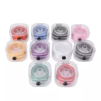 10 шт. плоская эластичная нить для браслета многоцелевая инновационная изысканная 0,8 мм эластичная нить для браслета