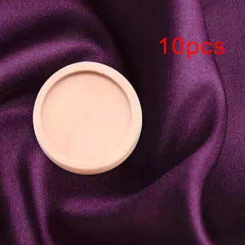10 шт. плоских круглых деревянных подставок для брошей, застежек, дисков, подставок для кабошонов brown 20mm