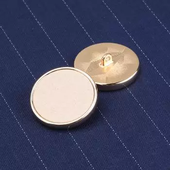 10 шт. плоских металлических пуговиц для мужских и женских костюмов, курток, высококачественных круглых пуговиц, шерстяных пальто, тренчей, аксессуаров для пуговиц 1 #beige * 15mm * round