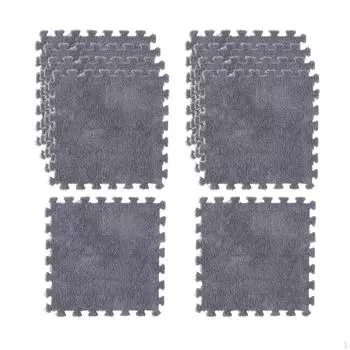 10 шт. плюшевых квадратных ковров для детей, нескользящий игровой коврик для декора гостиной розы красного