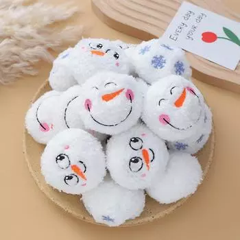 10 шт. плюшевый снежок для дома, искусственный снежок, игрушка для рождественской снежной битвы, для дома и улицы, сезонный декор, мягкие снежные шары 10pcs