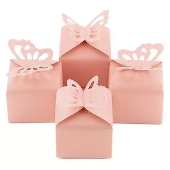 10 шт. подарочные коробки с бабочками, коробка для конфет, упаковочная коробка для вечеринки, свадьбы, дня рождения, украшения для детского душа as pciture show