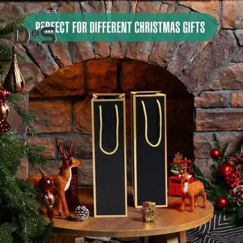 10 шт. подарочных пакетов для вина, многоразовые пакеты для спиртных напитков, усиленное дно, дизайн, свадебные вечеринки, юбилей, шампанское, винные пакеты с ручками Sets