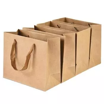 10 шт. подарочных пакетов из крафт-бумаги для дня рождения, свадьбы, подарков для гостей, детского душа, рождественских конфет, печенья, подарочной упаковки as picture