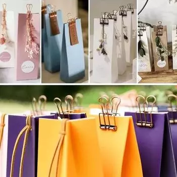 10 шт. подарочный пакет из крафт-бумаги, красочный пакет для конфет, свадебные пакеты для печенья, конфет, детский декор для дня рождения, праздничная мини-коробка для подарков 16.5x5.1X4cm