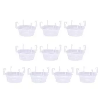 10 шт., поддон для цветочного горшка, поддон для сбора капель, защита от влаги, интегрированный крючок, прозрачный пластиковый поддон 6inch