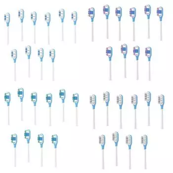 10 шт. подходит для электрической зубной щетки Laifen головка LFTB01-P мягкая щетина амортизирующая чистящая головка щетки