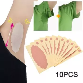 10 шт., подушечки для пота на ногах, подмышки, самоклеящиеся наклейки-дезодоранты