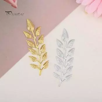 10 шт., подвеска в виде листа, сделай сам, ручная работа, золотой цвет, медный шарм в виде листа, швейный магазин, принадлежности розового золота