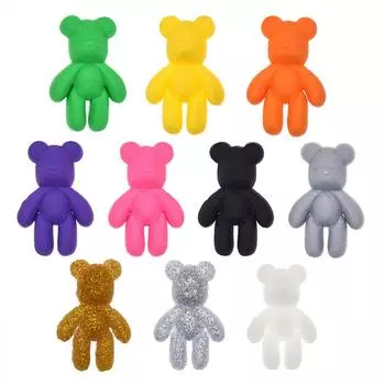 10 шт., подвески для обуви с изображением медведя, украшения, аксессуары для обуви 10pcs