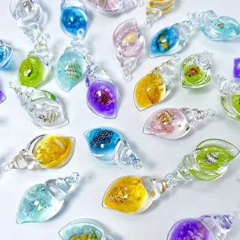 10 шт. подвески для поделок, аксессуары из серебристых раковин, ракушки в морском стиле, маленькие подвески в виде раковин, материалы, креативный цвет радуги A6