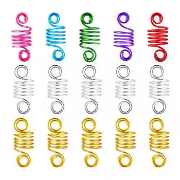 10 шт. Подвески Дреды Бусины Косы для волос Манжеты Трубки Аксессуары для волос Весенние Кольца для волос Африканские green